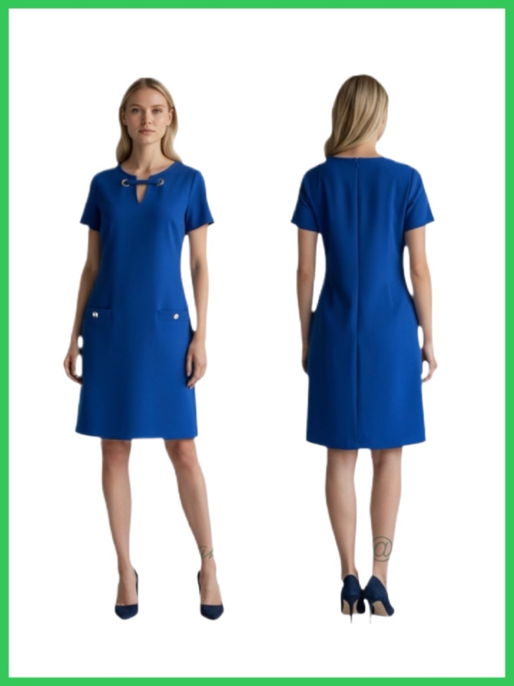 Tommy Hilfiger Royal Blue Short Sleeve Shift Dress